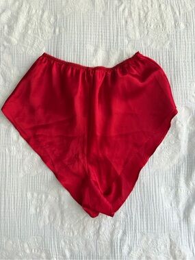 Victoria's Secret Red Satin High-Low Skort